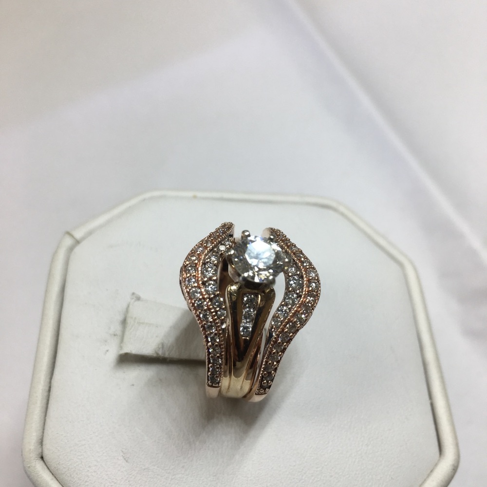 diamonds engagement ring rose gold - Picture 3 of 5
